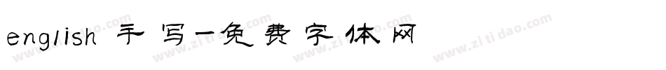 english 手写字体转换